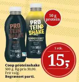 Dagli'Brugsen Coop proteinshake tilbud