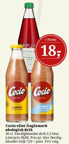 Dagli'Brugsen Cocio eller Änglamark økologisk drik tilbud