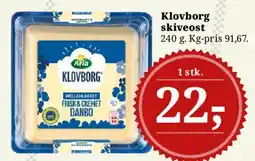 Dagli'Brugsen Klovborg skiveost tilbud