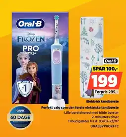 Power Oral-B Elektrisk tandbørste Perfekt valg som den første elektriske tandbørste tilbud