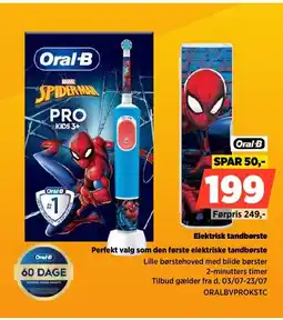 Power Oral-B Elektrisk tandbørste Perfekt valg som den første elektriske tandbørste tilbud