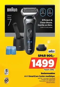 Power Braun Barbermaskine 4-i-1 SmartCare Center medfølger tilbud