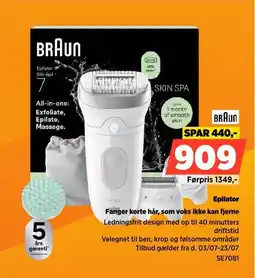 Power Braun Epilator Fanger korte hår, som voks ikke kan fjerne tilbud