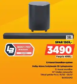 Power Jbl 5.1-kanal Soundbar-system Dolby Atmos fordybende 3D-lydoplevelse tilbud