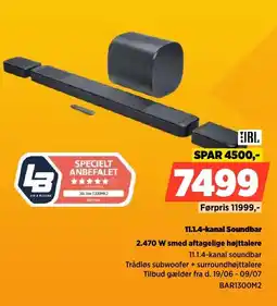 Power Jbl 11.1.4-kanal Soundbar 2.470 W smed aftagelige højttalere tilbud