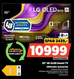 Power Lg 55" 4K OLED Smart TV Ultimativ lysstyrke tilbud