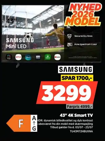 Power Samsung 43" 4K Smart TV tilbud