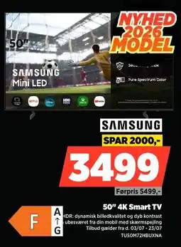 Power Samsung 50" 4K Smart TV tilbud