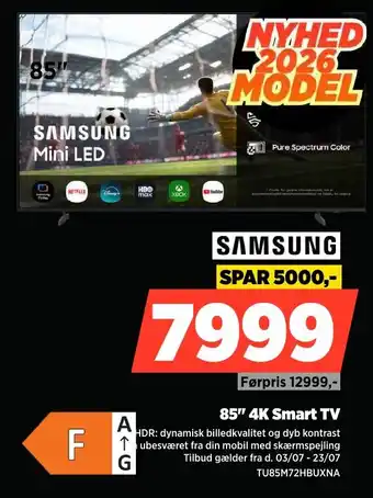 Power Samsung 85" 4K Smart TV tilbud