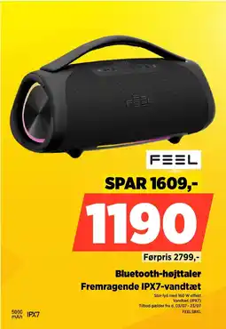 Power Feel Bluetooth-højttaler Fremragende IPX7-vandtæt tilbud