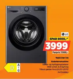 Power Lg Vask & tør i én Vasketørremaskine tilbud