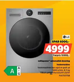 Power Lg ezDispense™ automatisk dosering Vaskemaskine tilbud