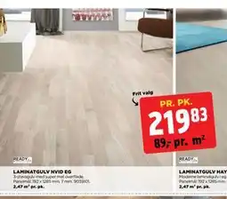 jem & fix LAMINATGULV HVID EG tilbud