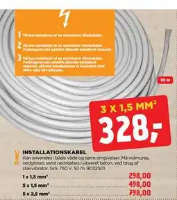 jem & fix INSTALLATIONSKABEL tilbud