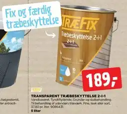 jem & fix TRANSPARENT TRÆBESKYTTELSE 2-I-1 tilbud