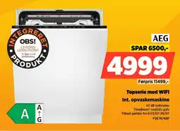 Power Aeg Topserie med WiFi Int. opvaskemaskine tilbud