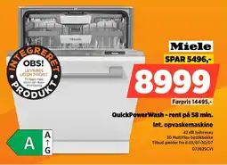 Power Miele QuickPower Wash - rent på 58 min. Int. opvaskemaskine tilbud