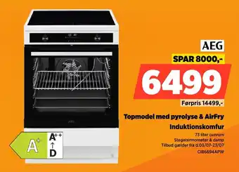 Power Aeg Topmodel med pyrolyse & AirFry Induktionskomfur tilbud