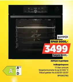 Power Gorenje Airfryer & pyrolyse Indbygningsovn tilbud