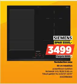 Power Siemens flexInduction-zone 60 cm induktion tilbud