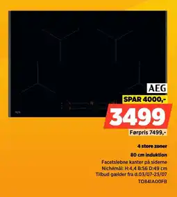 Power Aeg 4 store zoner 80 cm induktion tilbud