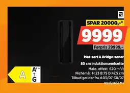 Power Mat-sort & Bridge-zoner 80 cm induktionsemhætte tilbud