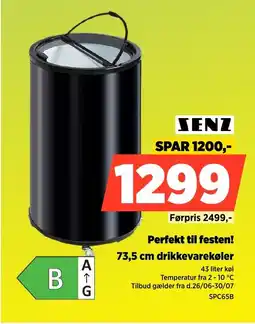 Power Senz Perfekt til festen! 73,5 cm drikkevarekøler tilbud