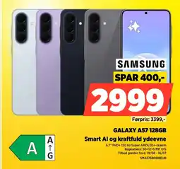 Power Samsung GALAXY A57 128GB Smart Al og kraftfuld ydeevne tilbud