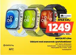 Power Huawei WATCH FIT 4 Pro Udstyret med avancerede sportsfunktioner tilbud