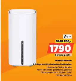 Power 5G Wi-Fi 6 Router 2,5 Gbps port til ultrahurtige forbindelser tilbud