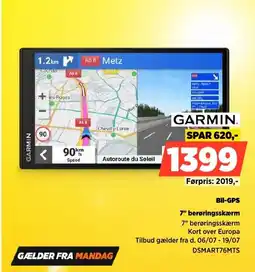 Power Garmin Bil-GPS 7" berøringsskærm tilbud