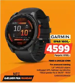 Power Garmin FENIX 8 AMOLED 47MM For avanceret træning tilbud