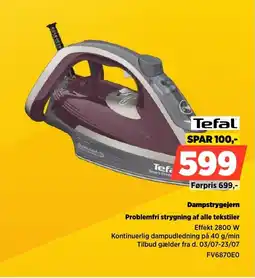 Power Tefal Dampstrygejern Problemfri strygning af alle tekstiler tilbud