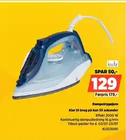Power Kulz Dampstrygejern Klar til brug på kun 35 sekunder tilbud
