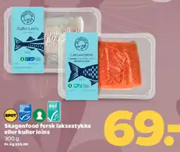 Netto Skagenfood fersk laksestykke / laks loins tilbud