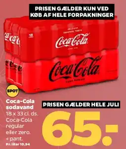 Netto Coca-Cola sodavand (pakke) tilbud