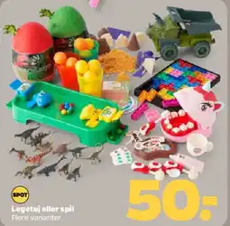 Netto Legetøj eller spil (dinosaurer, sand-/lege sæt mv.) tilbud
