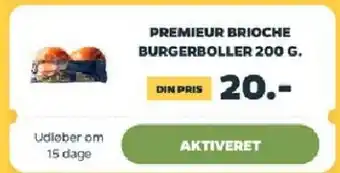 Netto Premier Brioche Burgerboller 200 g tilbud
