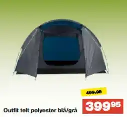 Bauhaus Outfit telt polyester blå/grå tilbud