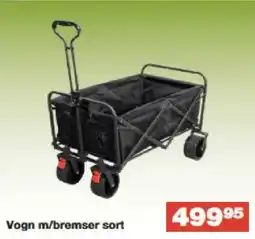 Bauhaus Vogn m/bremser sort tilbud