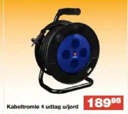 Bauhaus Kabeltromle 4 udtag u/jord tilbud