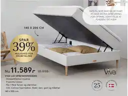 SengeSpecialisten Viva lux opbevaringsseng tilbud