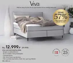 SengeSpecialisten Viva lux kontinentalseng tilbud