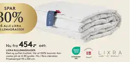SengeSpecialisten Lixra rullemadrasser tilbud