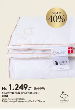 SengeSpecialisten Ringsted dun svinedrengen dyne tilbud