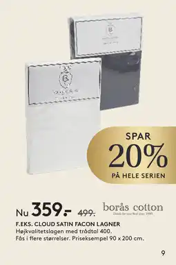 SengeSpecialisten F.eks. Cloud satin facon lagner tilbud