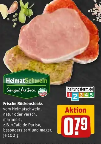 REWE DE Frische Rückensteaks tilbud