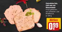 REWE DE Fleischkäse fein, Chili oder mit Röstzwiebeln tilbud