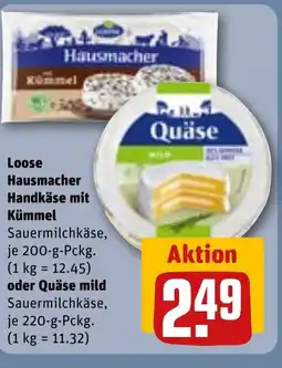 REWE DE Loose Hausmacher Handkäse mit Kümmel oder Quäse mild tilbud