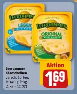 REWE DE Leerdammer Käsescheiben tilbud